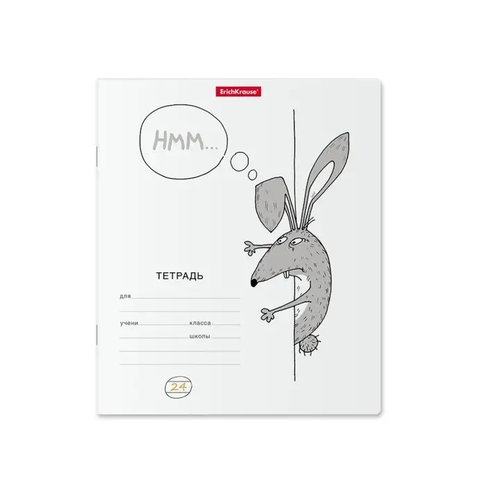 Тетрадь 24 листов в линейку, ErichKrause "Из-за угла", обложка мелованный картон, блок офсет 100% белизна, МИКС (1 вид в спайке)