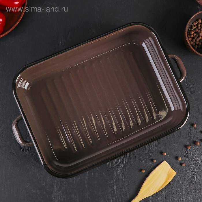 Противень, 4,5 л, цвет коричневый Противень, 4,5 л, цвет коричневый