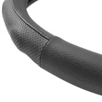 Оплетка на руль (нат. кожа) AVS GL-930M-B (размер M, черный) - Серия "Classic"