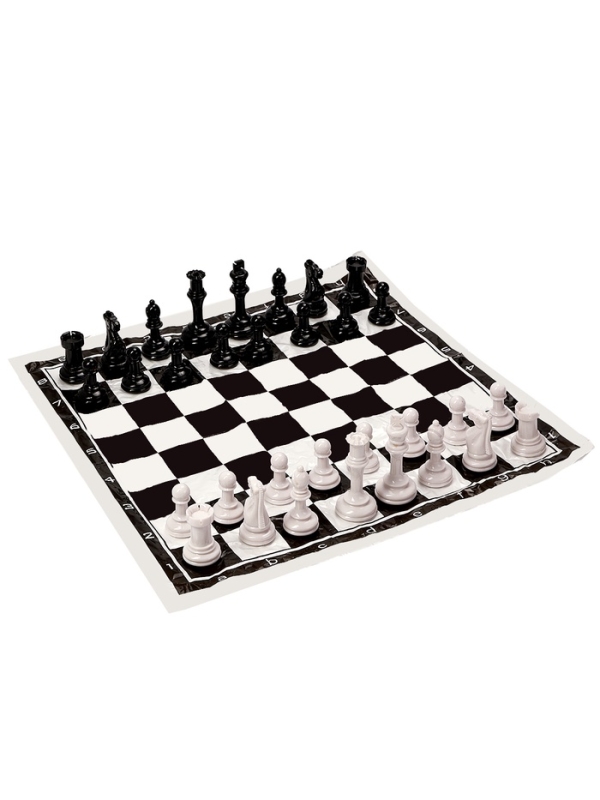 Шахматы 50 х 50 см, король h-9.8 см, d-4.2 см, фигуры пластик Шахматы 50 х 50 см, король h-9.8 см, d-4.2 см, фигуры пластик