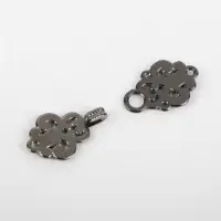 Декоративная застёжка, 4.5&times;1.5 см, цвет чёрный
