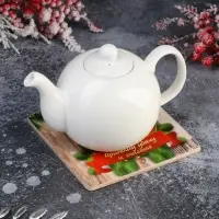 Подставка под горячее Доляна «Приношу удачу и счастье», деревянная Подставка под горячее Доляна «Приношу удачу и счастье», деревянная