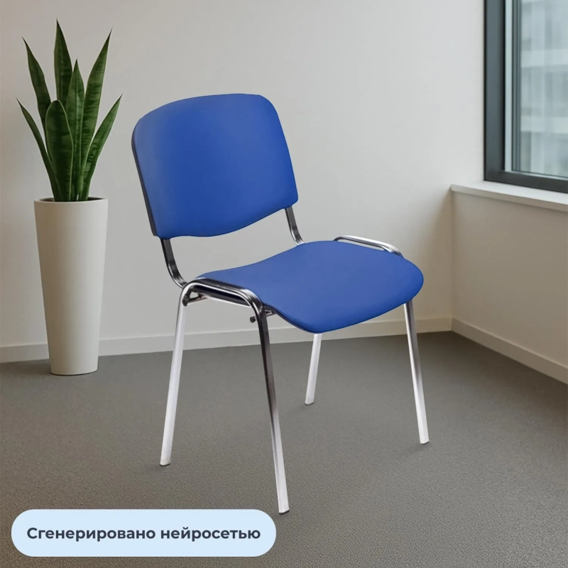 Стул БМФ Easy Chair Rio(ИЗО) хром, к/з синий Z06