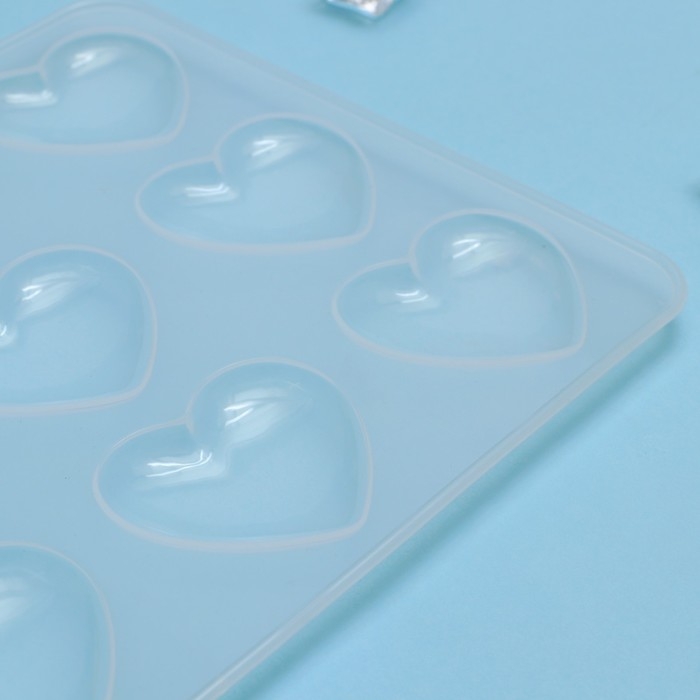 Форма для шоколада Доляна «Сердечки», силикон, 20×17,5×0,6 см, 9 ячеек (5,5×5 см) Форма для шоколада Доляна «Сердечки», силикон, 20×17,5×0,6 см, 9 ячеек (5,5×5 см)
