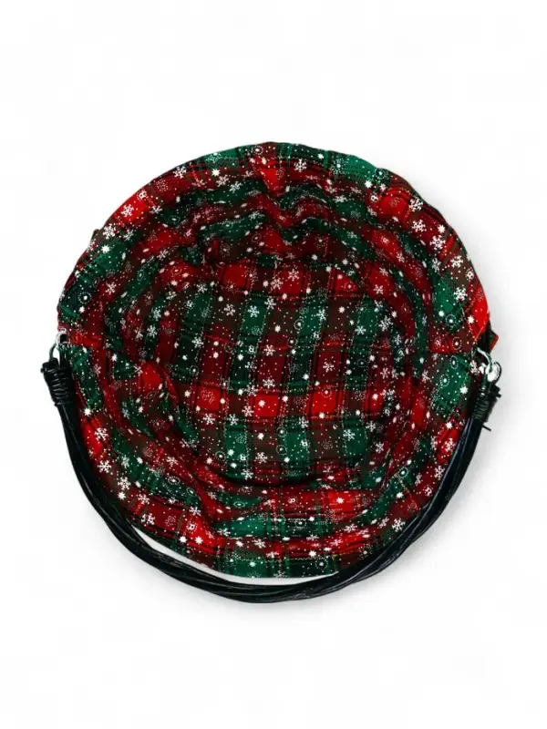 Корзина плетеная 32 х 32 х 14 см, ручка h=14 см зеленый НГ ткань Корзина плетеная 32 х 32 х 14 см, ручка h=14 см зеленый НГ ткань