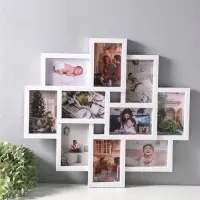 Фоторамка - коллаж на 10 фото 10&times;15 см &laquo;Пассаж&raquo;, пластик, белая, 55&times;48.5 см