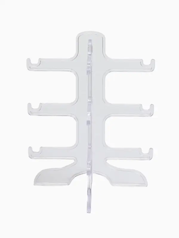 Подставка под очки 3 места, оргстекло, 16&times;14.5&times;20 см, прозрачная