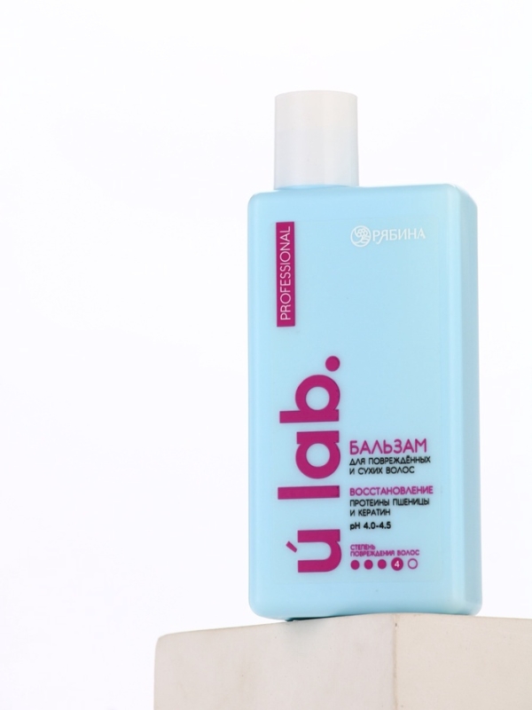 Профессиональный восстанавливающий бальзам для сухих и пористых волос с кератином и протеинами пшеницы, 250 мл ULAB