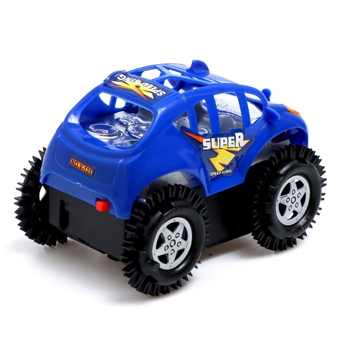 Джип-перевёртыш &laquo;Трюкач&raquo;, работает от батареек, цвет синий