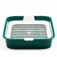 Туалет для кошек &laquo;Белла мини&raquo;, 35&times;26&times;6 см, с сеткой, пластик, зелёный