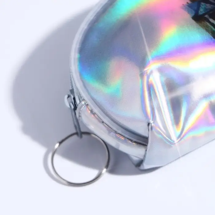 Кошелёк на молнии, цвет серебряный