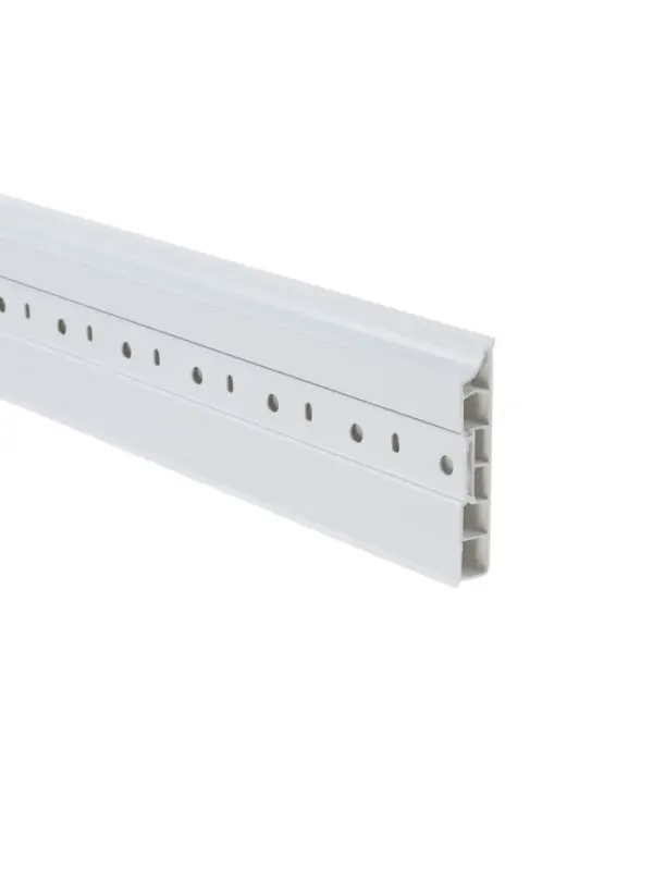 Плинтус напольный прямоугольный &laquo;Идеал. Дюра&raquo;, 2200&times;80 мм, цвет 001 белый