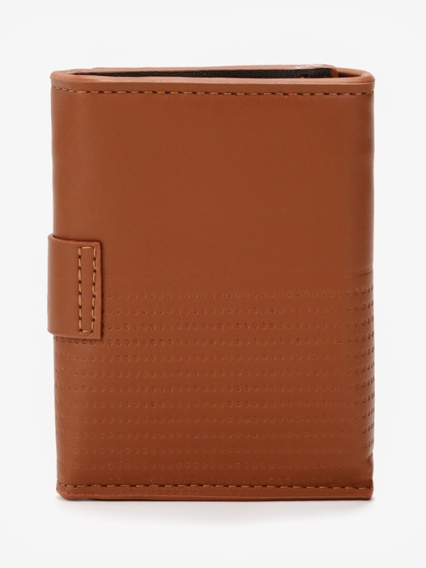 Портмоне муж (3 слож) 9,5*3*11,5 см, 3 отд, д/карт, д/монет, на магните, св коричневый