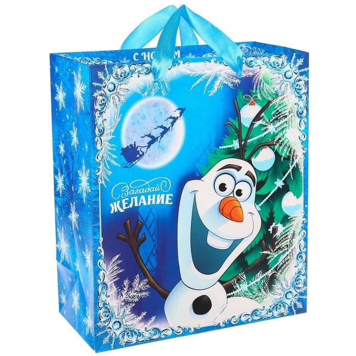 Пакет подарочный "С Новым годом!", 23х27х11.5 см, упаковка, Холодное сердце