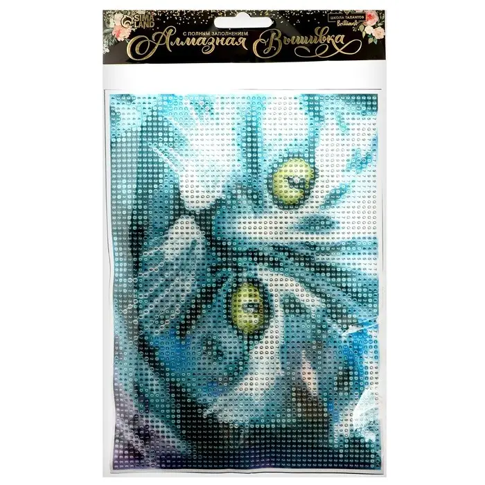 Алмазная мозаика с полным заполнением на холсте &laquo;Кот&raquo;, 15&times;21 см