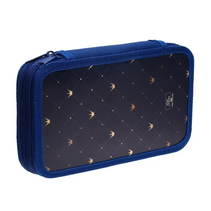 Пенал 2 секции, 125 х 205 мм, с наполнением 23 предмета, Calligrata Пенал 2 секции, 125 х 205 мм, с наполнением 23 предмета, Calligrata "Бульдог" ламинированный картон, 30П26/2/set