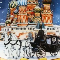 Блюдо в форме магического шара &laquo;Собор&raquo;, 18&times;22 см, стекло, разноцветное