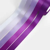 Атласная лента, набор 5 шт., 20 мм, 23&plusmn;1 м, фиолетовая, сиреневая