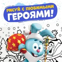 Раскраска &laquo;Зимняя&raquo;, 16 стр., А5, Смешарики