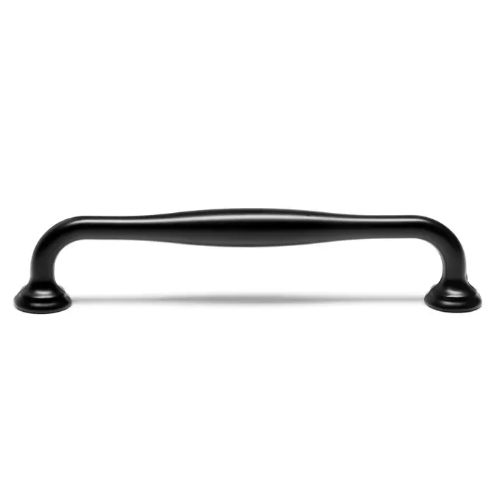 Ручка-скоба мебельная WAVE PC173BL, м/о 128 мм, цвет чёрный