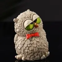 Фигурка гипс &laquo;Филин с бантом&raquo;, 8&times;6&times;6.5 см, бежевый