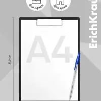 Планшет пластиковый с зажимом А4, ErichKrause Matt Classic, ассорти