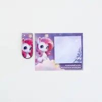 Магнитная закладка и блок бумаг 30 л "Пони" Магнитная закладка и блок бумаг 30 л "Пони"