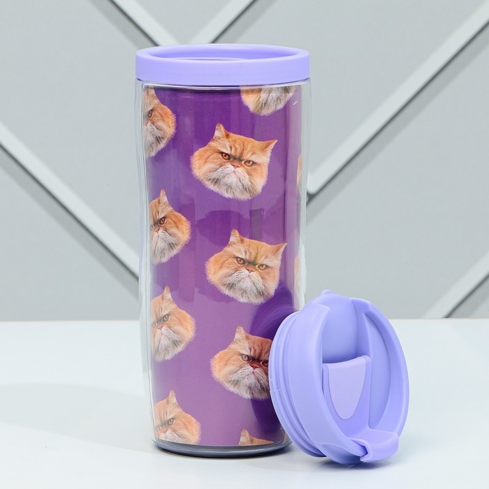 Подарочный набор «Толстые котики»: термостакан 350 мл., ланч-бокс 500 мл Подарочный набор «Толстые котики»: термостакан 350 мл., ланч-бокс 500 мл