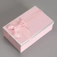 Набор подарочных коробок 3 в 1 прямоугольные с бантом, сладкая вата, 23&times;16&times;9.5; 21&times;14&times;8; 19&times;12&times;6.5 см