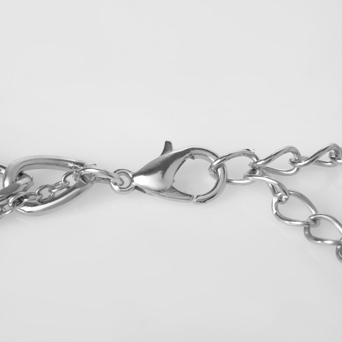 Кулон  Кулон "Цепь" античность, цвет серебро, 45см