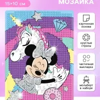 Алмазная мозаика с частичным заполнением для детей &laquo;Минни Маус и Единорог&raquo;, 15&times;10.см
