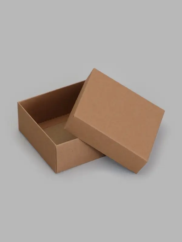 Коробка подарочная складная, упаковка, крышка-дно, крафт, 12&times;12&times;5 см