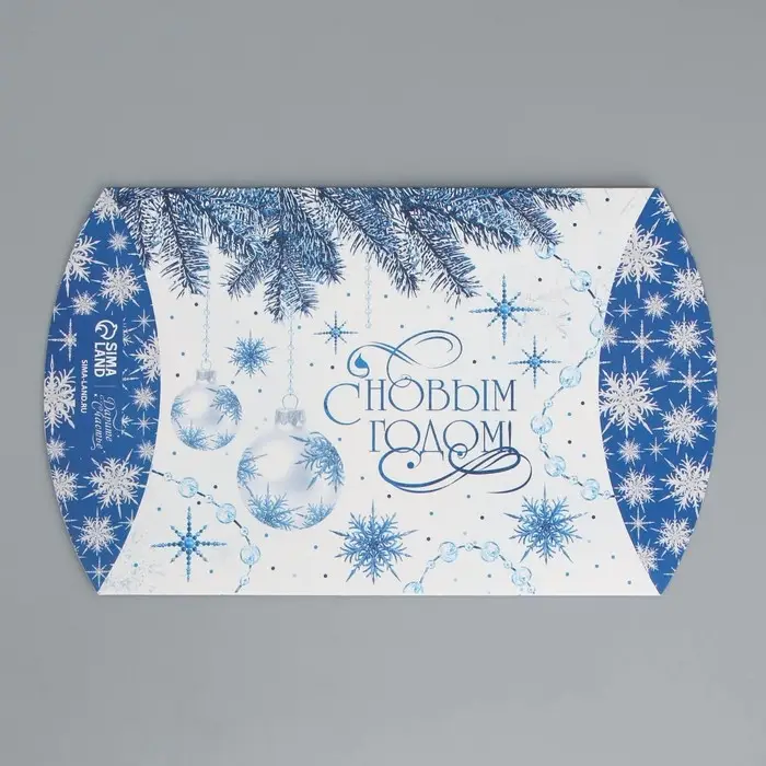 Коробка новогодняя складная фигурная «С Новым годом!», снежинки, 19 х 14 х 4 см Коробка новогодняя складная фигурная «С Новым годом!», снежинки, 19 х 14 х 4 см