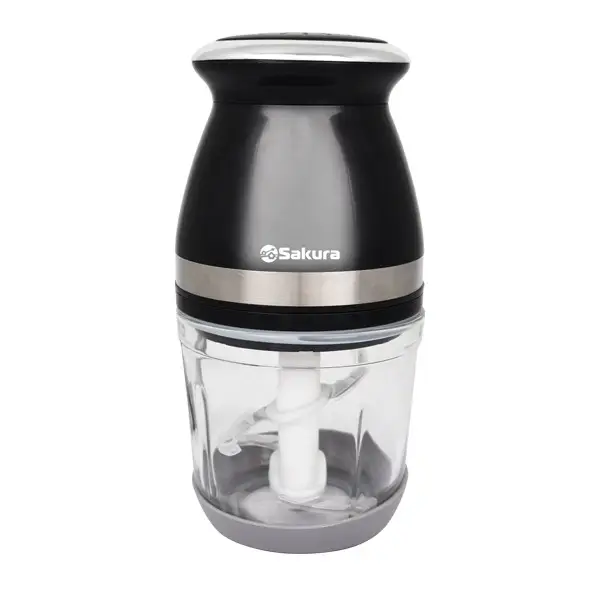 Измельчитель Sakura SA-6270BK, 0.6л, 400Вт, стекло, 2 ножа, черный Измельчитель Sakura SA-6270BK, 0.6л, 400Вт, стекло, 2 ножа, черный