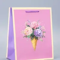 Пакет подарочный ламинированный &laquo;Цветочная радость&raquo; 18&times;22.3&times;10 см