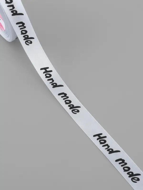Лента атласная Hand Made, 15 мм, 23&plusmn;1 м, белая