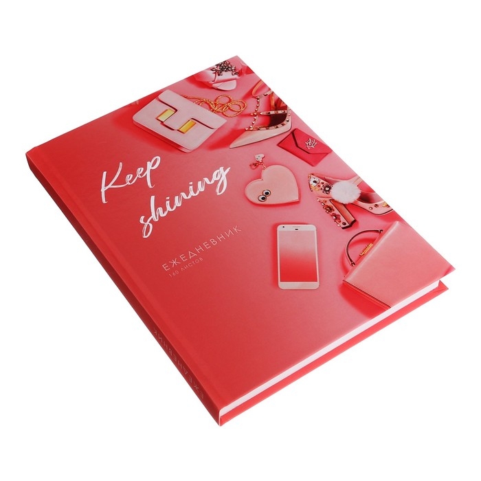 Ежедневник полудатированный на сшивке, А5 160 листов, картон 7БЦ, Атрибуты современности, глянцевая ламинация Ежедневник полудатированный на сшивке, А5 160 листов, картон 7БЦ, Атрибуты современности, глянцевая ламинация