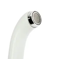 Смеситель для кухни ZEIN ZC2035, излив &laquo;Утка&raquo;, картридж керамика 40 мм, белый/хром