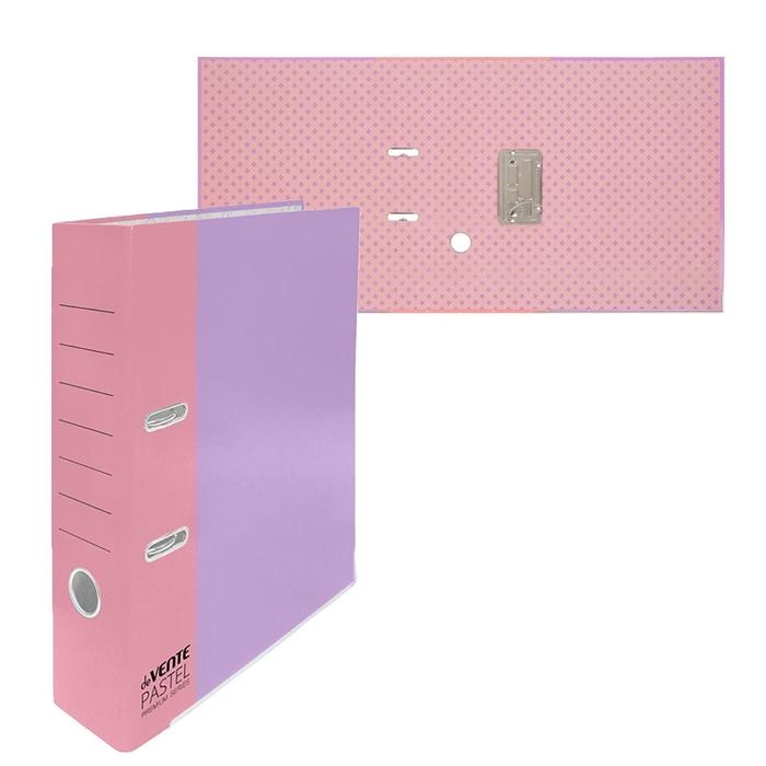 Папка-регистратор А4, 75 мм, deVENTE Pastel, разборный, металлическая окантовка, матовая ламинация, цвет пастельный фиолетовый Папка-регистратор А4, 75 мм, deVENTE Pastel, разборный, металлическая окантовка, матовая ламинация, цвет пастельный фиолетовый