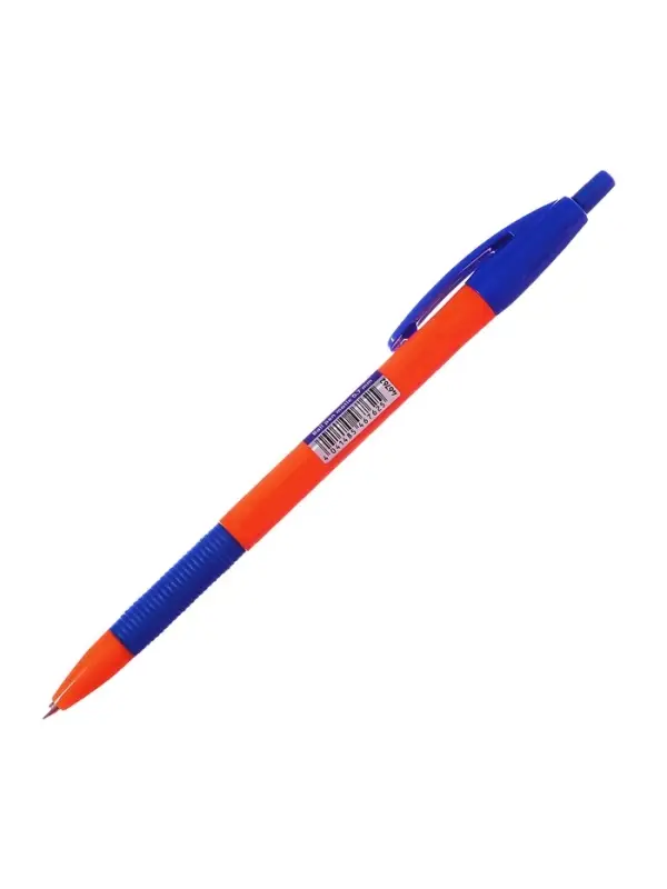 Ручка шариковая ErichKrause. R=301 Orange Matic & Grip, автоматическая, синий стержень, узел 0.7 мм, резиновый упор