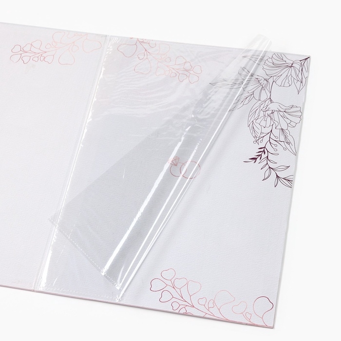 Папка для свидетельства о заключении брака «Нежность» венок из цветов, ВБ, 23.5 х 31.4 см Папка для свидетельства о заключении брака «Нежность» венок из цветов, ВБ, 23.5 х 31.4 см