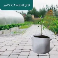 Контейнер с ручками, 22×20 см, 5.5 л, спанбонд, плотность 130 г/м², Greengo