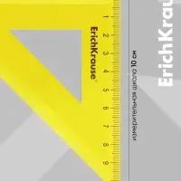 Набор геометрический малый ErichKrause. Neon (угольник, линейка 15 см, транспортир), жёлтый