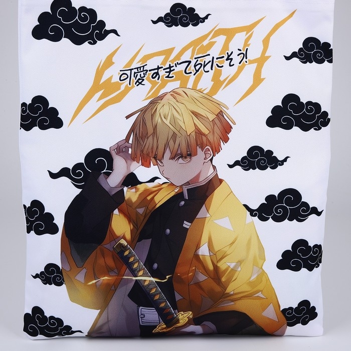 Шопер «Дзэницу», 35х0.5х40 см, отд без молнии, без подклада, белый Шопер «Дзэницу», 35х0.5х40 см, отд без молнии, без подклада, белый