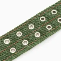 Ошейник четырехслойный, 80&times;4.9 см, ОШ 65-75 см, полиэстер, зелёный