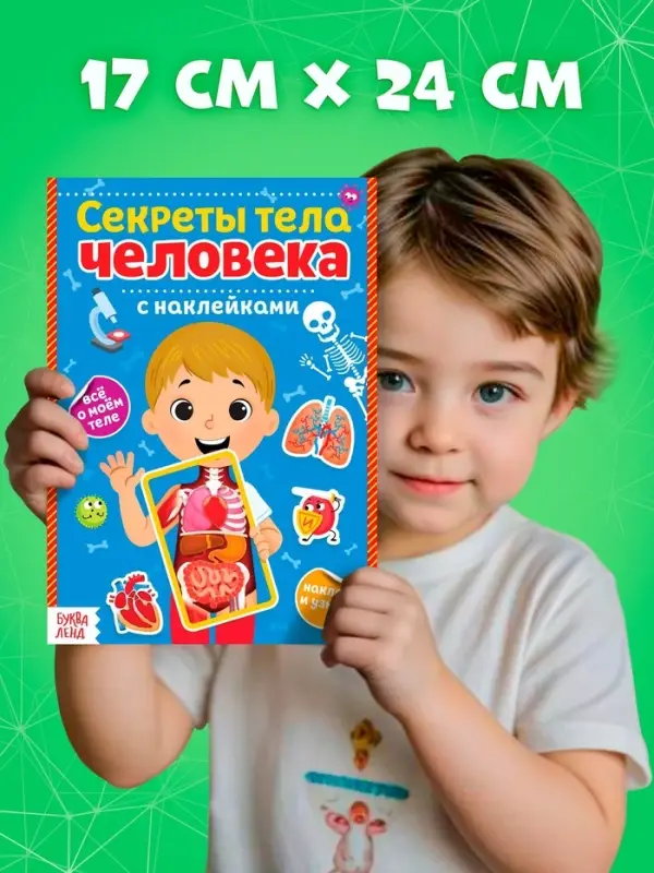 Наклейки &laquo;Секреты тела человека&raquo;, 16 стр.