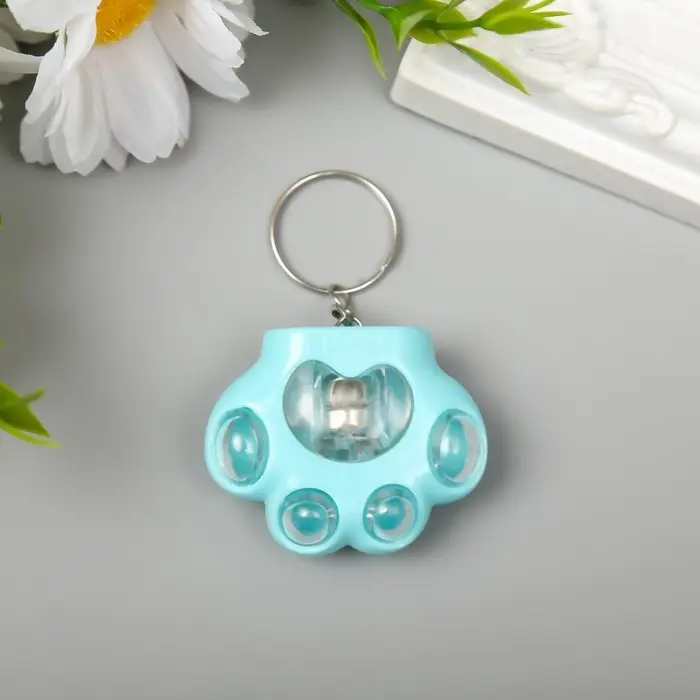 Фонарик свет на кольце Фонарик свет на кольце "Лапка" МИКС 4х5х2 см