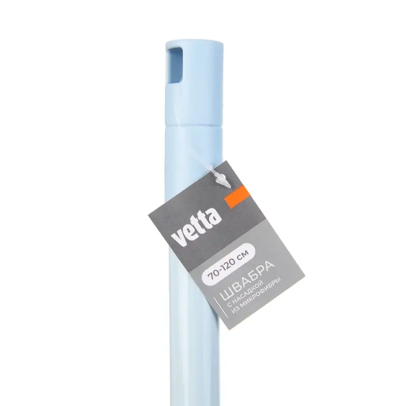 VETTA Швабра эконом с насадкой из микрофиб. без подкл., телескоп., металл, 70-120см, насадка 50г