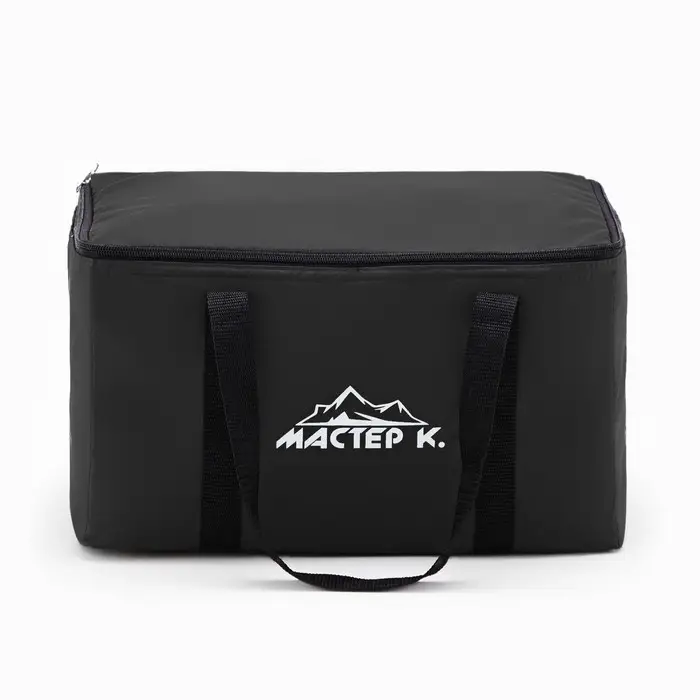 Термосумка с аккумулятором холода &laquo;Мастер К.&raquo; на молнии, объём 13 л, сохраняет холод до 6 ч, чёрная