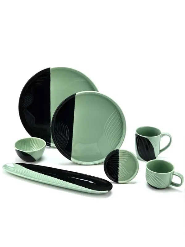 Тарелка плоская керамическая &laquo;Альпы&raquo;, d=23 см, ручная работа